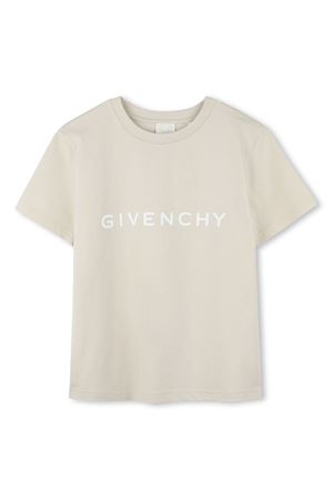 T-shirt in cotone beige GIVENCHY KIDS | H30718184